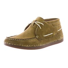 Casual High-top Leather Moccasins, Casual Lace-up Moccasins With Rubber Sole, Slip-on Boat Shoes With Rubber Sole And Round Toe, Casual Moccasins With Vibram Sole, Casual Chukka Boots With Rubber Sole, Suede Boat Shoes With Rubber Sole, Suede Boat Shoes With Rubber Sole And Round Toe, Suede Boat Shoes With Leather Footbed And Round Toe, Casual Boat Shoes With Vibram Sole And Round Toe