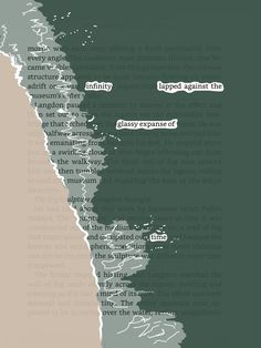 an image of a map with words on it and the ocean in different languages below