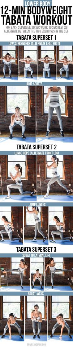 a poster showing how to do the tabata workout