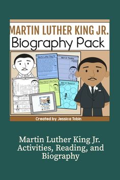 martin luther king jr's book with the title martin luther king jr activities, reading and