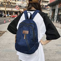 weiyinxing Canvas Travel Denim Book Bag Ladies Kawaii Backpack Women Leisure School Bag Girls Male Laptop College Backpack Fashion Kawaii Backpack, Backpack Fashion, College Backpack, Backpack Women, Book Bag, School Bag, Hoodie Fashion, Bag Lady, Laptop