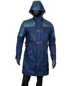 ➜     DMC Devil May Cry 5 Nero Blue Trench Hooded Coat Jacket ⇛FEATURES : ✪ Material: Wool/Leather or Cotton/Leather ✪ Inner: Viscose Lining ✪ Collar: Hooded Collar ✪ Closure: Zipper & Buckle Closure ✪ Cuffs: Zipper Cuffs ✪ Color: Blue ➜ Inspiration: ✪ Video Game: Devil May Cry 5 ✪ Worn By: Nero ⇛DESCRIPTION  Devil May Cry 5 Nero Blue Trench Coat is made up of wool and leather. There is an inner viscose lining to keep the outfit comfortable and warm. The collar is hooded and the closure is zippe Nero Devil May Cry, Devil May Cry 5, Outfit Comfortable, Blue Trench Coat, Blue Inspiration, Blue Devil, Trench Coat Black, Devil May Cry, Hooded Coat