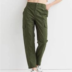 Waist Size 29” Inseam 30” Cotton Olive Green Color Green Relaxed Fit Mid-rise Pants, Green Mid-rise Relaxed Fit Pants, Zara Cotton Cargo Pants With Side Pockets, Casual Zara Ankle-length Cargo Pants, Casual Zara Cargo Pants With Side Pockets, Zara Casual Ankle-length Cargo Pants, Zara Ankle-length Bottoms With Side Pockets, Zara Ankle-length Pants With Side Pockets, Zara Tapered Leg Bottoms In Solid Color