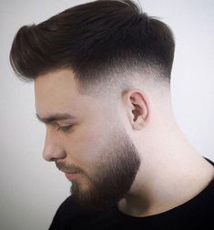 Stylewithme ·This is the best collection of haircuts and cool hairstyles. There are many men’s haircuts for you to choose. We provide the latest hairstyle trends.#haircuts#menshaircuts#menshairstyles#fadehaircut#quiff#pompadour#mensbun#topknot#undercut Mid Fade Haircut, Fade Haircut Styles, Haircut Selfie, Photo Hijab, Drop Fade Haircut, Military Haircut, Mid Fade, Quiff Hairstyles