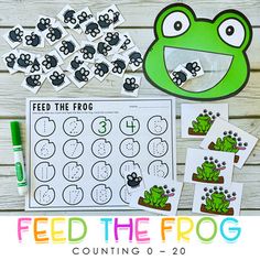 feed the frog counting game for kids