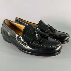 Cole Haan Loafers In A Black Leather Fabric Featuring A Tassels Design And Slip On Closure. Note: This Item Has Been Professionally Resoled.Excellent Pre-Owned Condition. Marked: 14 3506 10 D 63735outsole: 11.25 Inches X 4 Inches Sui Generis Reference: 130934 Category: Loafers More Details Brand: Cole Haan Gender: Male Size: 10 Color: Black Pattern: Solid Fabric: Leather Style: Tassels Age Group: Adult Sui Generis Designer Consignment Is An Award Winning Fashion Resale Store For Women & Men. Loc Classic Black Slip-on Tassel Loafers, Casual Black Slip-on Tassel Loafers, Tasseled Round Toe Dress Shoes For Galas, Tasseled Dress Shoes For Galas, Black Leather Wingtip Tassel Loafers, Black Moc Toe Tassel Loafers With Rubber Sole, Black Tassel Loafers With Rubber Sole And Moc Toe, Black Tassel Loafers With Moc Toe And Rubber Sole, Casual Plain Toe Tassel Loafers For Galas