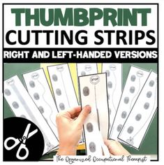 the book is about how to cut strips for fingerprint and let - handed versions