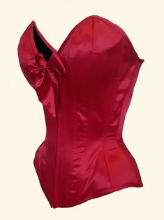 Red Valentine Overbust zipper closure corset, sweetheart bust line, steel boned, burlesque available Corset Aesthetic, Zipper Corset, Bday Shoot, Style Corset, Velvet Corset, Red Valentine, Red Costume, Steel Boned Corsets, Red Corset