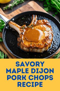 Savory Maple Dijon Pork Chops Recipe Best Pork Chop Recipes, Curry Pork Chops, Dijon Pork Chops, Best Pork Chop Recipe, Marinated Pork Chops, Seared Pork Chops, Apple Pork, Easy Pork Chops, Apple Pork Chops