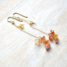 Carnelian Gemstone Dangle Jewelry, Carnelian Gemstone Drop Jewelry, Elegant Carnelian Earrings, Adjustable Carnelian Dangle Earrings, Gold Carnelian Dangle Earrings, Hammered Hoop Earrings, Sea Glass Earrings, Sea Glass Necklace, Handmade Wire Jewelry