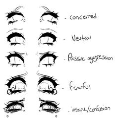 an image of how to draw anime eyes