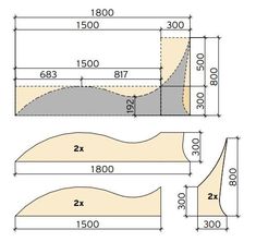 an image of a drawing with measurements for the top and bottom part of a bed