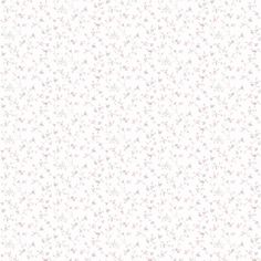 a white wallpaper with small flowers on it