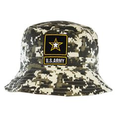 Looking for a nice, high quality US Army Reversible Bucket Hat? This is a reversible digital Camo pattern bucket Hat, with 2.5" bill width perfect for protection from summer heat, cold in winter or any season through the year in Army Style! Wear this cool cap and show your support for the US Army, there is no other cap like this and your friend's are sure to envy. The Cap has the US Army Emblem embroidered on the front to show off your Army pride! A must-have for any proud American who supports Reversible Bucket Hat For Outdoor, Reversible Bucket Hat One Size For Outdoor, Reversible Outdoor Bucket Hat One Size, Green Reversible Bucket Hat For Outdoor, Digital Camo Pattern, Army Emblem, Camo Bucket Hat, Army Style, Reversible Bucket Hat