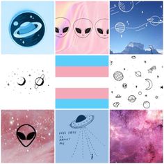 an image of space and planets with the words, i love you in different languages