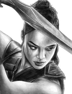 Valkyrie Marvel, Marvel Art Drawings, Avengers Drawings, Avengers Art, Marvel Drawings, Thor Ragnarok, Marvel Fan Art, Arte Dc Comics