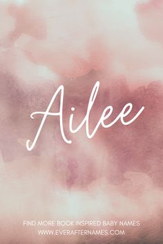 a pink watercolor background with the word alice on it