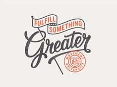 the logo for a company called full something greater with an orange and red ribbon on it