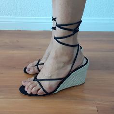 Brand New In The Box 3.5 Inch Heel Steve Madden Wedge Sandals, Rainbow Heels, Tan Wedge Sandals, Long Toenails, Steve Madden Wedges, Shoes Steve Madden, Steve Madden Sandals, Ankle Strap Wedges, Leather Espadrilles