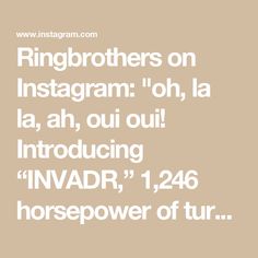 the text reads ringbrothers on instagramm oh, la, ah ou ou