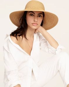 J.Crew: Textured Summer Straw Hat For Women What To Wear In Italy, Summer Straw Hat, April Wedding, Wide Brim Sun Hat, Scarf Hat, Jcrew Women, European Summer, Faux Leather Leggings, Summer Hats