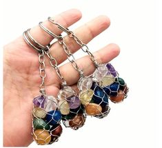 Carry the healing power of Chakras with you everywhere! Stone Keychain, Beads Keychain, Spiritual Living, Chakra Beads, Worry Stones, Beaded Keychains, Chakra Stones, Tumbled Stones, Tumbling