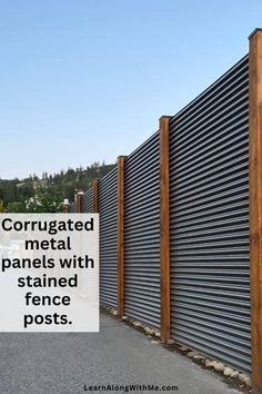 a fence that has some metal panels on it with a quote about the benefits of fencing