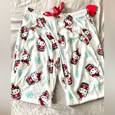 Brand New With Tags Hello Kitty Christmas Pajamas Pants Size In Medium. Christmas Pajamas Pants, Snowflake Pajama Pants, Red Pajama Pants, Halloween Pajama Pants, Burr Basket, Christmas Pajama Pants, Pajamas Pants, Red Pajamas, Pink Cheetah Print