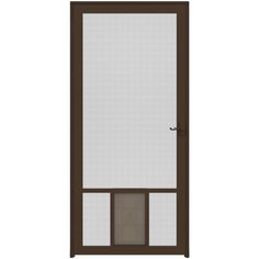 the screen door is closed and ready to be used as a screen door for doors