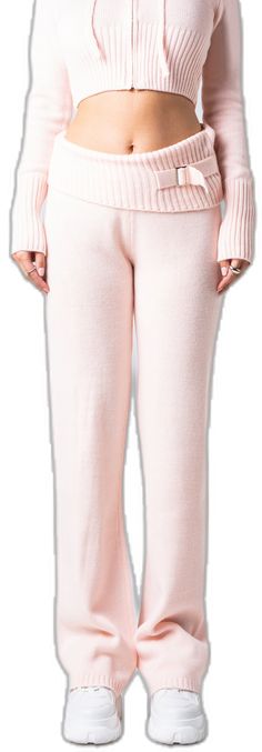 Comfortable Pink Fall Bottoms, Comfortable Pink Bottoms For Fall, Trendy Wide Leg Pants For Winter Loungewear, Casual Pink Wide Leg Pants For Loungewear, Casual Wide Leg Pants With Ribbed Cuffs, Trendy Winter Loungewear Pants, Casual Ribbed Bottoms, Pink Bottoms With Soft Texture For Loungewear, Casual Pink Pants With Ribbed Cuffs