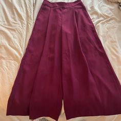 Never Worn And Great Condition! Formal Fitted High-waisted Culottes, Fitted Culottes For Workwear, Pants Color, Von Furstenberg, Diane Von, Diane Von Furstenberg, Color Purple, Boot Cut, Pant Jumpsuit