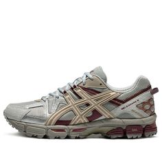 ASICS Gel-Kahana 8 Grey/Red Marathon Running Shoes/Sneakers Casual Red Asics Sneakers, Casual Gray Asics Sneakers, Sneakers 2024, Gray Sneakers, Perfect Sneakers, Asics Running Shoes, Marathon Running Shoes, Dad Shoes, Best Running Shoes