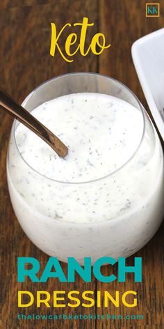 the cover of keto ranch dressing