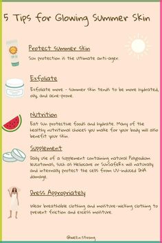 Summer Routines, Summer Skin Care Tips, Self Care Bullet Journal, Exfoliating Scrub, Summer Skin, Skin Routine, Skin Care Solutions, Beauty Skin Care Routine, Self Care Activities