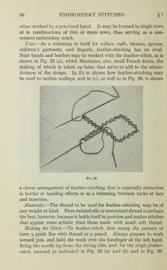 an old book with pictures of crochet stitches and instructions on how to use them