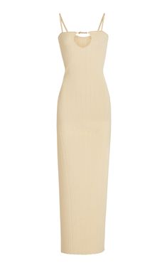 Sierra Charm-Detailed Ribbed-Knit Midi Dress By Jacquemus | Moda Operandi Golf Wife, Jacquemus Dress, Simon Porte Jacquemus, Lacey Dress, Where To Buy Clothes, Gold Clutch, Knit Texture, Elegant Feminine, Natural Curves