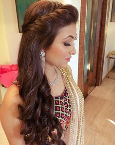 Indian Party Hairstyles, Fashionable Hairstyles, Bridal Hair Buns, Front Hair Styles