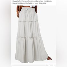 Brand New, Never Worn, Maxi White Skirt. Bought On Amazon For $33.99 And Didn’t Return On Time. No Longer Needed. Can Be A Medium Or Large. Maxi White Skirt, White Maxi, White Skirt, White Skirts, On Time, Full Length, Womens Skirt, Color White, Brand New