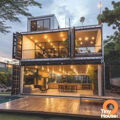 Check out this stunning shipping container house!  The ultra-modern design featuring sleek white, natural wood, and metallic colors is pure inspiration!  What are you planning to build with your container home? Share your ideas! #containerhouse #designinspiration #dreamhome Shipping Container Storage Ideas, Storage Homes, Modern Cabin Interior, Cargo Container House, Shipping Container Home Designs, Shipping Container House Plans, A Frame House Plans, Building A Container Home, Container Architecture