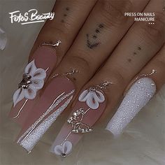 Click here to view more Fofosbeauty Press On Nails at lower price! Fofosbeauty--Press on nails 24 Pieces set 12 different sizes. Artificial nails design your own nails for weddings, parties, weekend dating, or special occasions. Acrylic nails art accessories design 24 pcs set full nail design fake nail tips with free nail glue sticker sheet and mini nail file. These tools can help you wear fake nails better, and the operation is easy and convenient for everyone. Clip-on nails have different size Fake Acrylic Nails, Ballet Nails, Manicure Tips, Pink Acrylic Nails, Crystal Nails