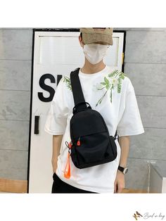 Bird in Bag - Waterproof Messenger Bag with Solid Color Design Casual Waterproof Backpack Bag, Casual Black Waterproof Chest Bag, Casual Waterproof School Bag, Casual Waterproof Bags For School, Casual Waterproof Shoulder Bag For School, Casual Waterproof Chest Bag For Everyday Use, Casual Waterproof Standard Backpack, Casual Waterproof Shoulder Bag, Waterproof Casual Chest Bag For Outdoor Activities