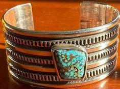 Edison Cummings Indian Mountain Turquoise Bracelet | eBay Classic Handmade Turquoise Bracelets, Classic Turquoise Cuff Bracelet Gift, Southwestern Jewelry, Turquoise Bracelet, Turquoise, Silver