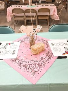 a table set up for a baby shower