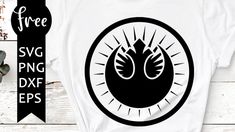 the star wars svg logo is shown on a t - shirt and next to a plant