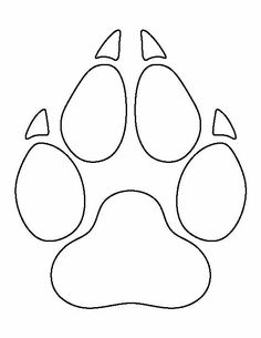 an animal paw printable on a white background