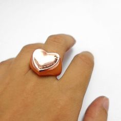 This personalized rose gold monogram heart ring has a lovely touch of romantic appeal that go straight to her heart. it is a classic signet heart ring with a a modern twist that is a must have for every woman's jewelry box, and will be a perfect gift for your loved one. This custom heart ring is engraved in a beautiful detailed font of your choice, #HEART Rose Gold Heart Ring Valentine's Day Gift, Initials Heart Ring For Valentine's Day Promise, Initials Engraved Heart Ring For Valentine's Day, Personalized Rose Gold Engraved Ring For Promise, Personalized Rose Gold Engraved Promise Ring, Rose Gold Heart Ring For Proposal, Personalized Engraved Rose Gold Promise Ring, Personalized Heart-shaped Promise Ring, Valentine's Day Heart Ring With Initials For Promise