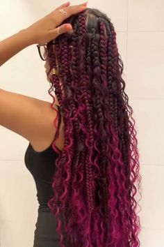 Box Braids Colour Ideas, Box Braids Color Ideas, Quick Natural Hair Styles, Dyed Hair Inspiration