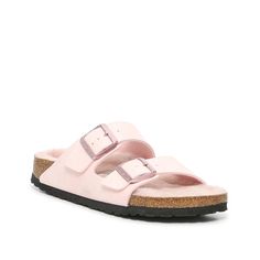 Birkenstock-Arizona Shearling Slide Sandal - Women's Stay cozy during any season with the Arizona Shearling slide sandal from Birkenstock. This wool felt style features the supportive contoured footbed you know and love, now lined with geniune shearling for extra comfort . Rock these during chilly summer nights or pair them with thick socks and wear them in the winter. Pink Burken Stocks, Comfortable Pink Footbed Sandals With Textured Sole, Comfortable Pink Footbed Sandals With Textured Footbed, Comfortable Pink Textured Footbed Sandals, Pink Cushioned Slide Footbed Sandals, Pink Slide Footbed Sandals With Cushioned Footbed, Pink Slide Footbed Sandals For Spring, Cute Slides For Women, Pink Birkenstocks