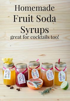 the homemade fruit soda syrups are great for cocktails to drink and also use as an appetizer