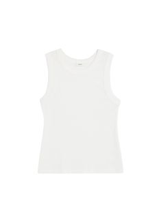 The Hadley Tank is crafted from a soft ribbed cotton fabric in wardrobe-essential white. This hip-skimming silhouette features a crew neckline and wide straps with a clean, minimalist look. Shop Tops Styling Tip: Bring a casual touch to tailoring by pairing with trousers or a structured skirt. Classic White Ribbed Top, Minimalist Tank Top For Spring Everyday Wear, Classic White Tank Top For Spring, Classic White Tank Top For Everyday, Minimalist Spring Tank Top For Everyday, White Crew Neck Tank Top, Spring White Tank Top With Ribbed Neckline, White Tank Top With Ribbed Crew Neck, Everyday White Ribbed Top